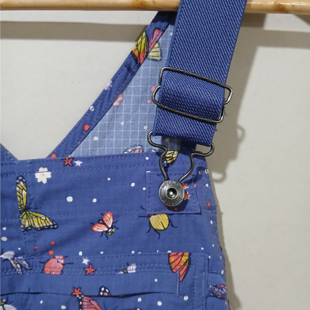DULUTH TRADING Heirloom Gardening Bib Overalls Small 31 NWT Backyard Bugs - Picture 5 of 16